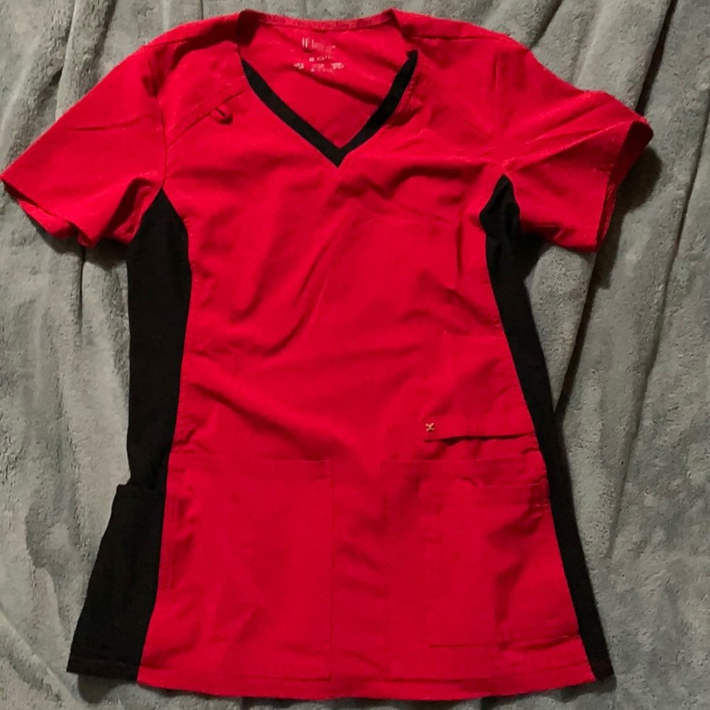 XS Red Cherokee iFlex Scrub Top
